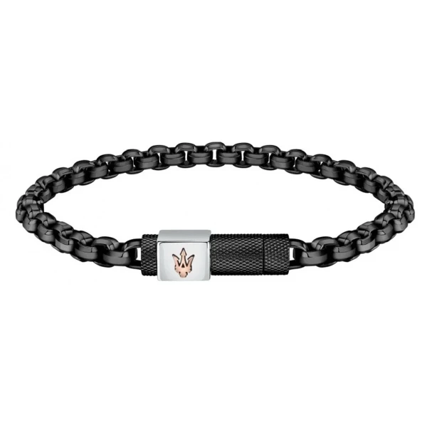 Pulsera Hombre Maserati ICONIC Acero Inoxidable Negro