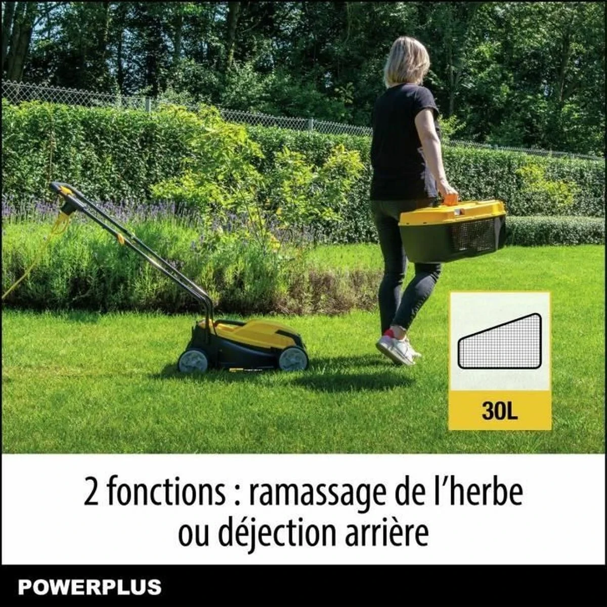 Cortacésped Powerplus POWEG62203 30 L 1000 W 230 V 32 cm 20-70 mm