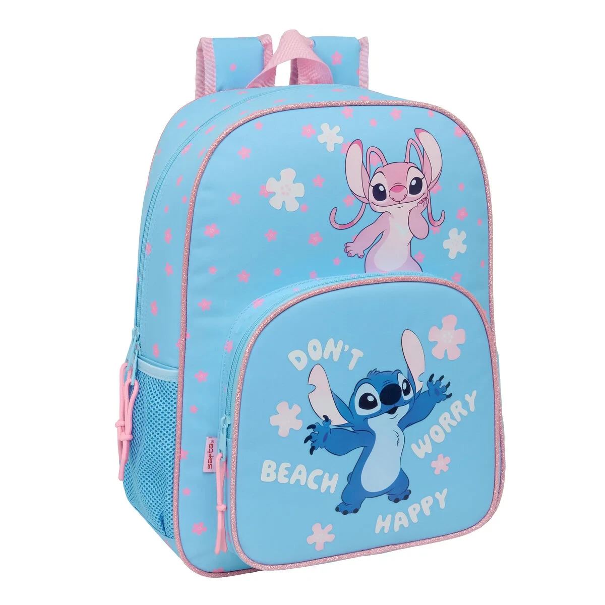 Mochila Escolar Lilo & Stitch Happy Azul cielo 33 x 42 x 14 cm