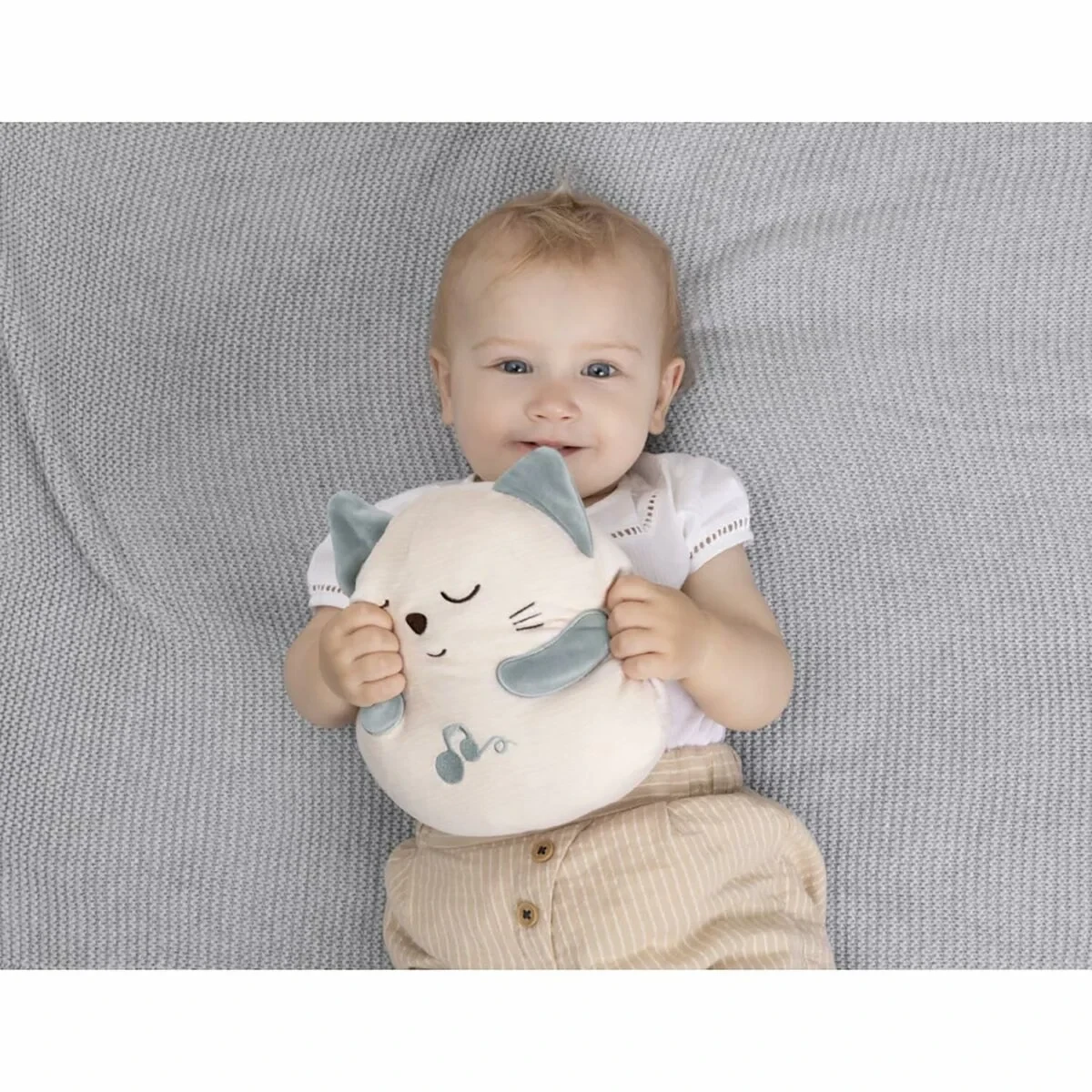 Peluche con Sonido Chicco Gato Blanco