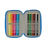 Plumier Triple Batman Azul 12,5 x 19,5 x 5,5 cm 37 Piezas