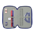 Plumier Triple Atlético Madrid Azul Blanco Rojo 12,5 x 19,5 x 5,5 cm 37 Piezas