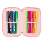 Plumier Triple Lilo & Stitch Ice cream Rosa 12,5 x 19,5 x 5,5 cm 37 Piezas