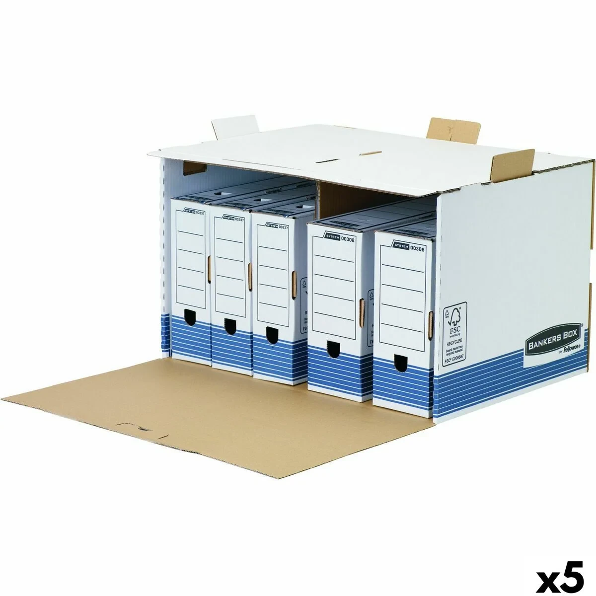 Caja de Archivo Fellowes    Azul Blanco 5 Unidades (33,5 x 55,7 x 38,9 cm)