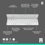 Teclado Logitech 920-012974 Blanco Gris QWERTY