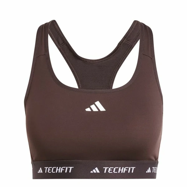 Sujetador Deportivo Adidas Techfit Medium Marrón