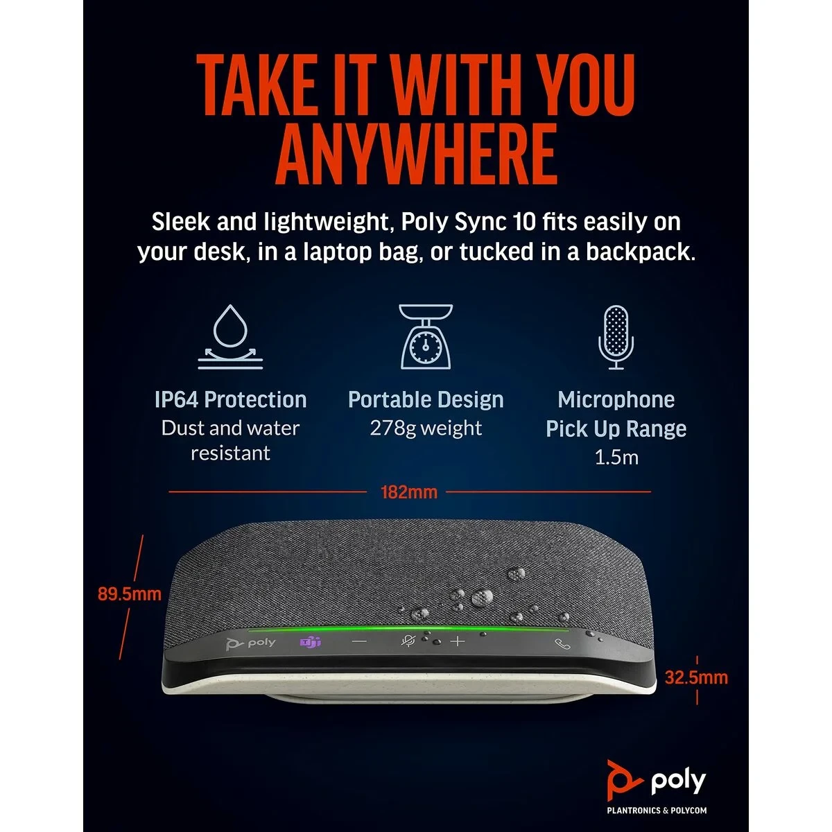 Altavoz Bluetooth Portátil Poly 77P34AA