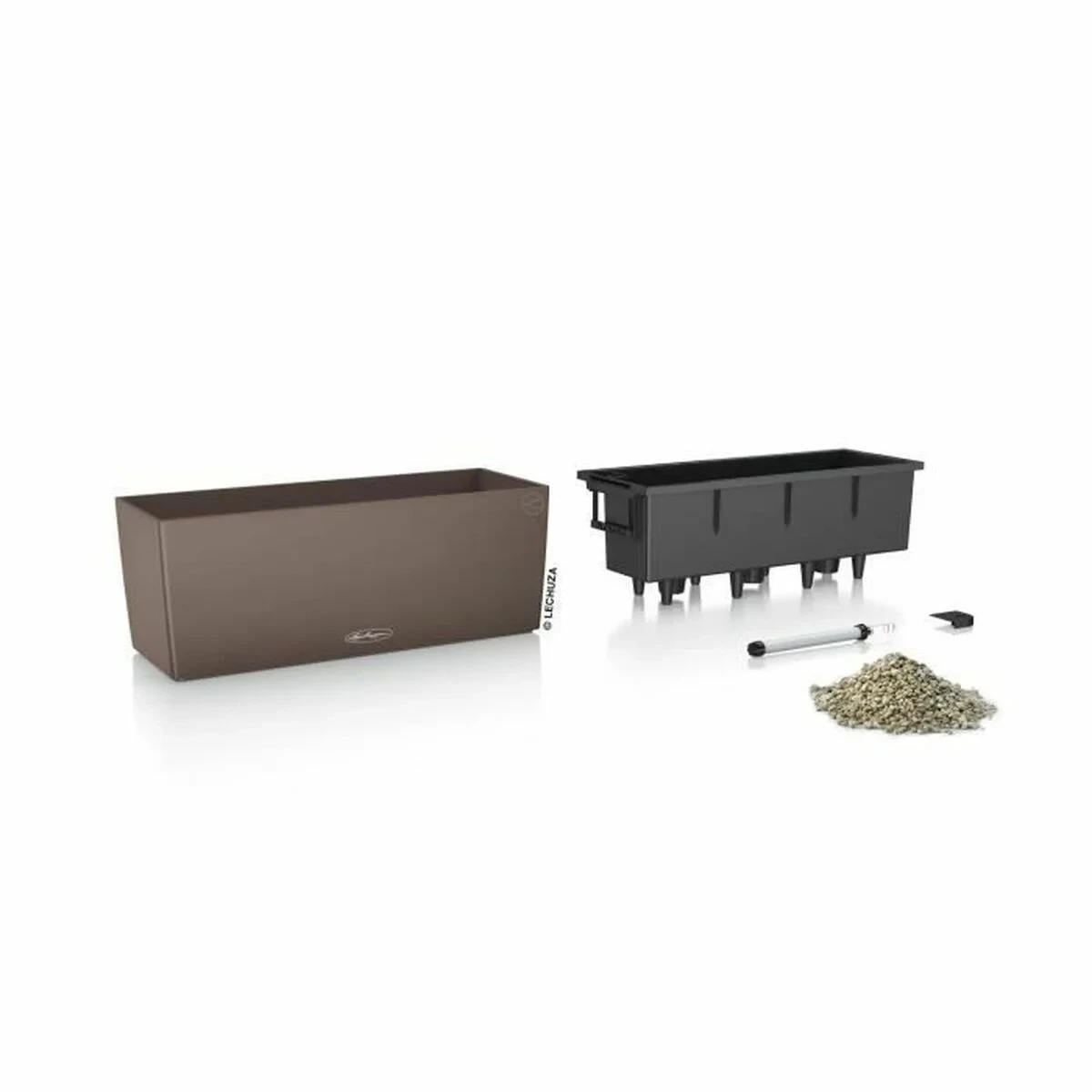 Maceta Lechuza Marrón Negro Polipropileno