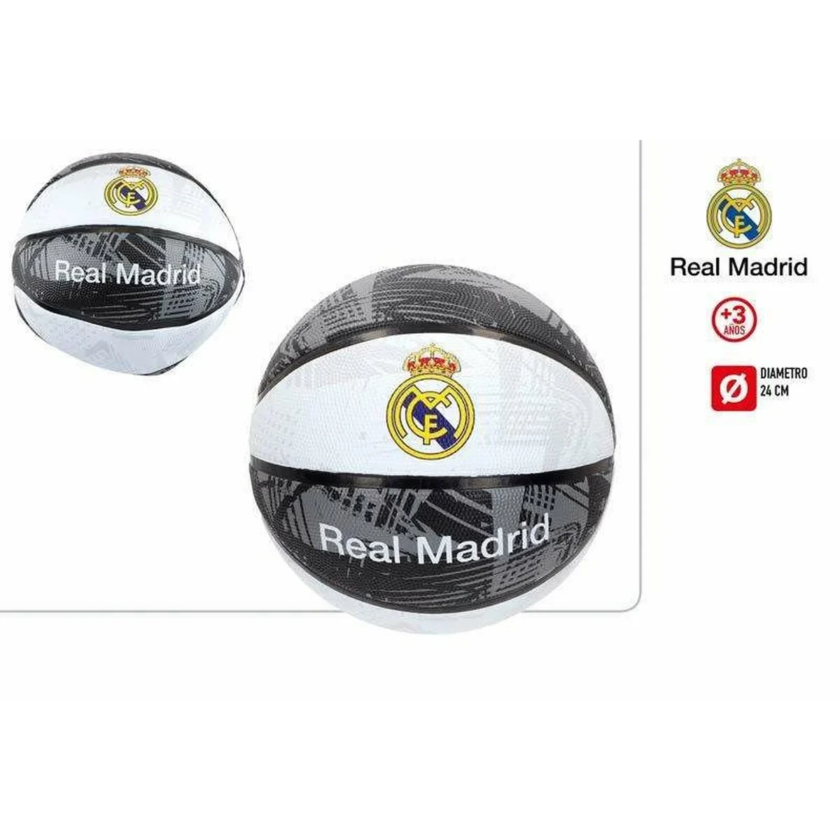 Balón de Baloncesto Real Madrid C.F. 24 cm