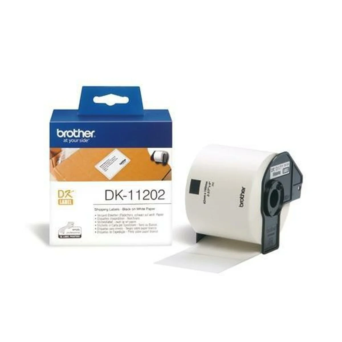 Etiquetas para Impresora Brother DK-11202 Negro/Blanco 62 x 100 mm (3 Unidades)