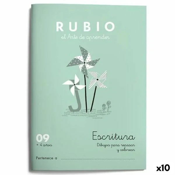 Cuaderno de escritura y caligrafía Rubio Nº09 A5 Español (10 Unidades)
