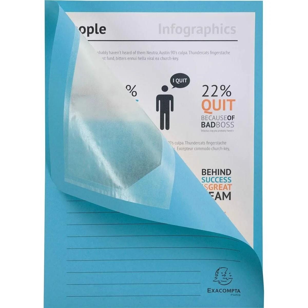 Subcarpeta Exacompta Forever Azul claro A4 100 Piezas (4 Unidades)