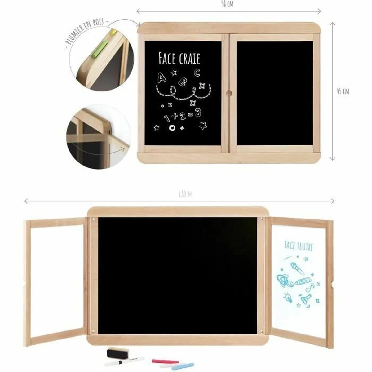 Pizarra de Doble Cara Jeujura