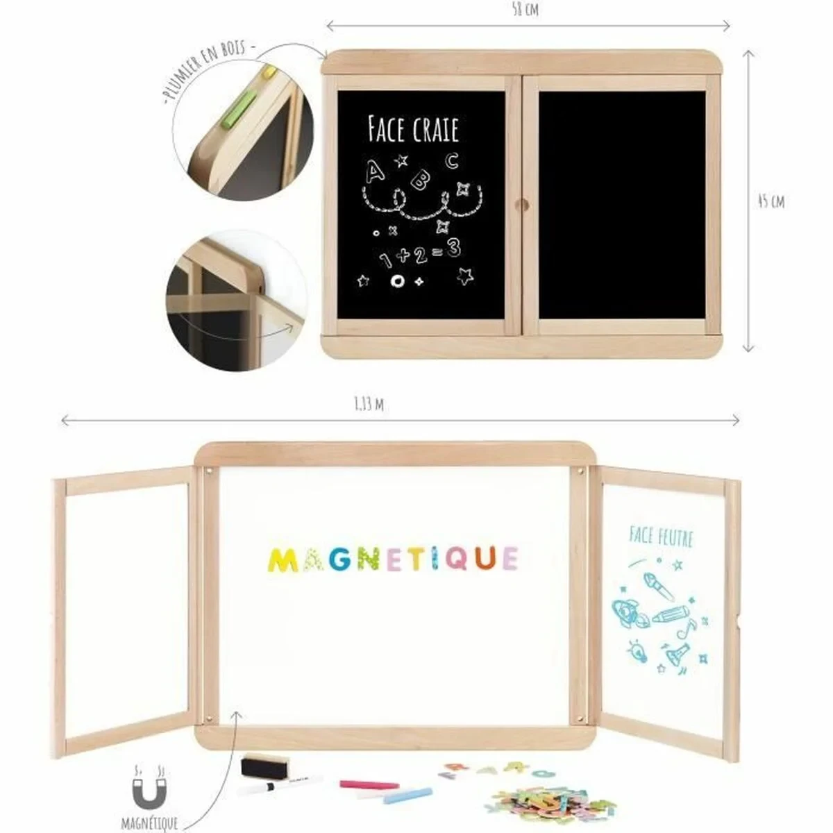 Pizarra de Doble Cara Jeujura