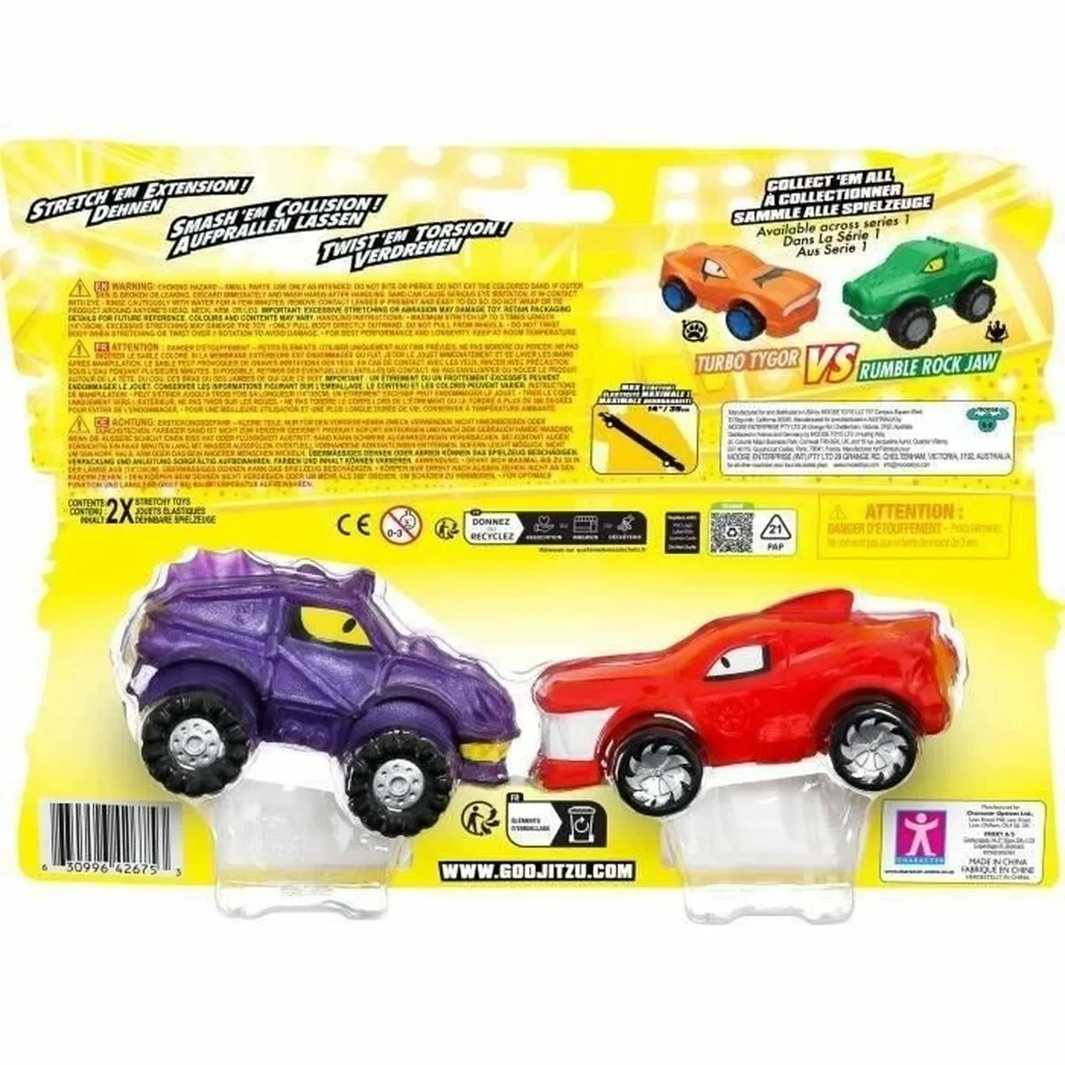 Muñeco de Acción Moose Toys GOO MOBILES - BLAZAGON VS TREADS SHREDZ Rojo