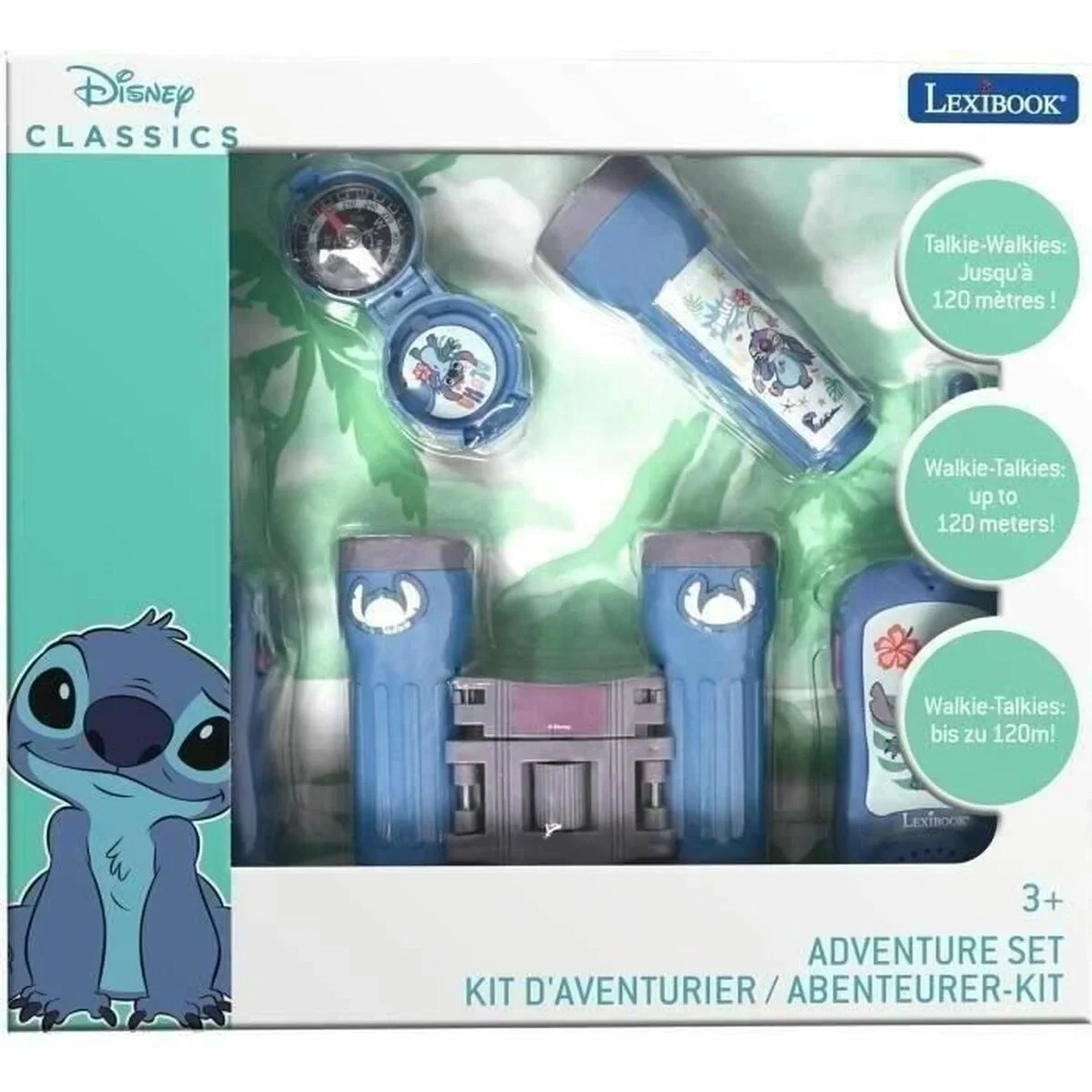 Walkie-Talkie Lexibook Kit de Aventurero con Walkie Talkies Stitch