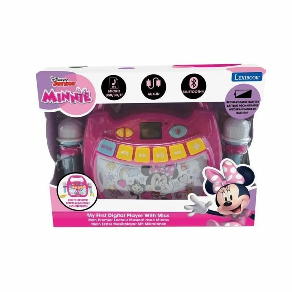 Altavoz Bluetooth con Micrófono Karaoke Lexibook MINNIE MOUSE