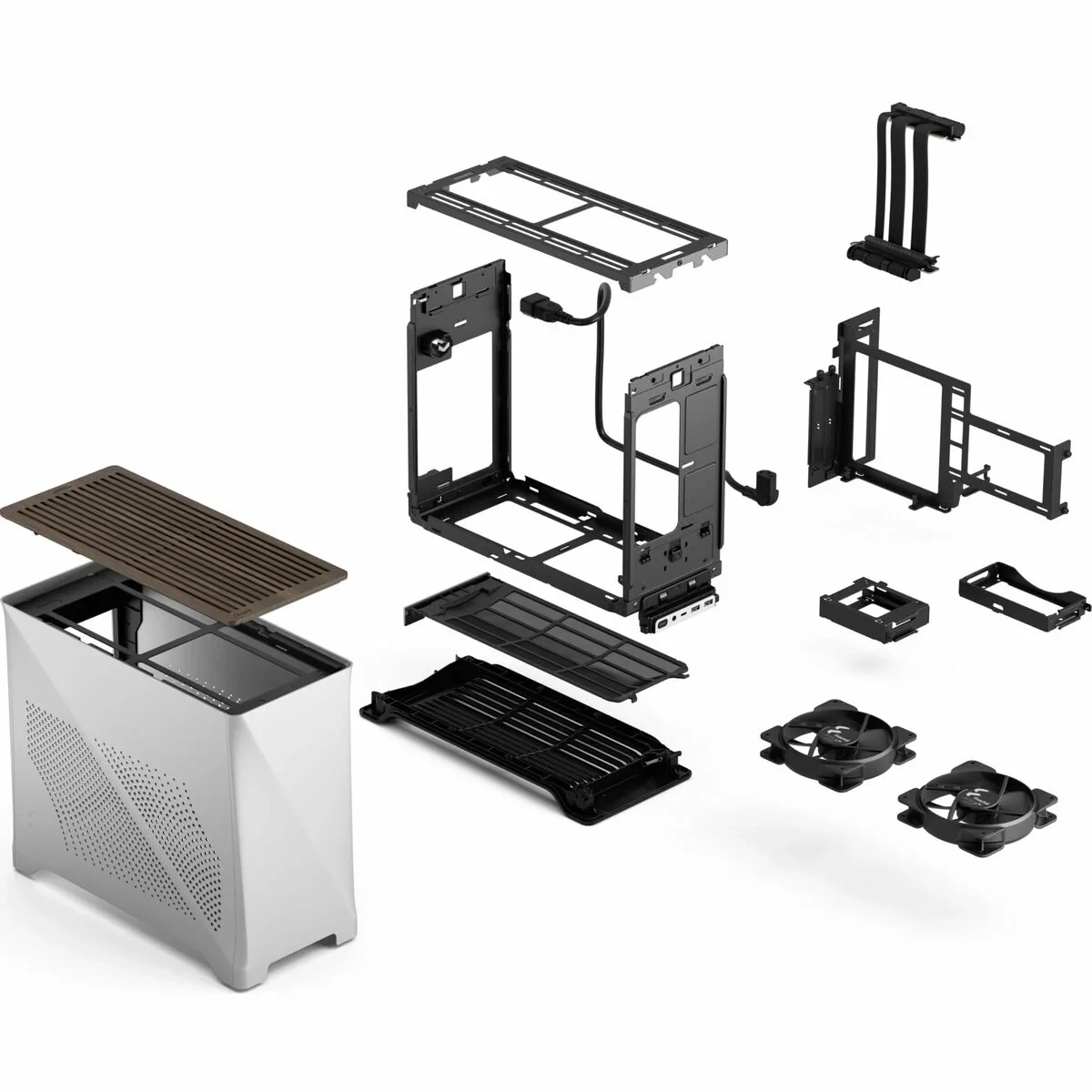 Caja Minitorre Micro ATX / ITX Fractal Plateado