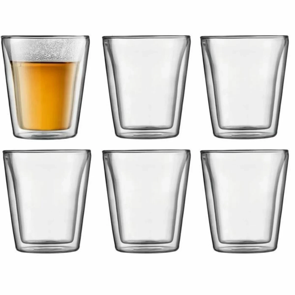 Set de Vasos Bodum 200 ml Transparente Vidrio de Borosilicato Liso 6 Piezas (6 Unidades)