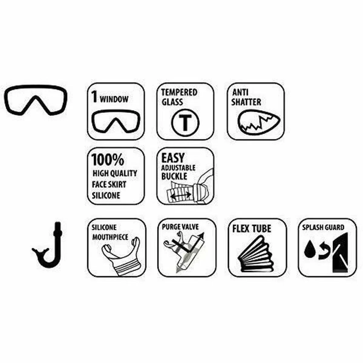 Gafas de Buceo con Tubo Infantiles Schildkröt