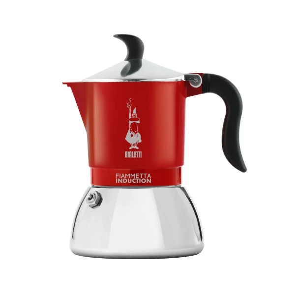 Cafetera Italiana Bialetti FIAMMETTA INDUCTI Rojo Acero Inoxidable 2 Tazas