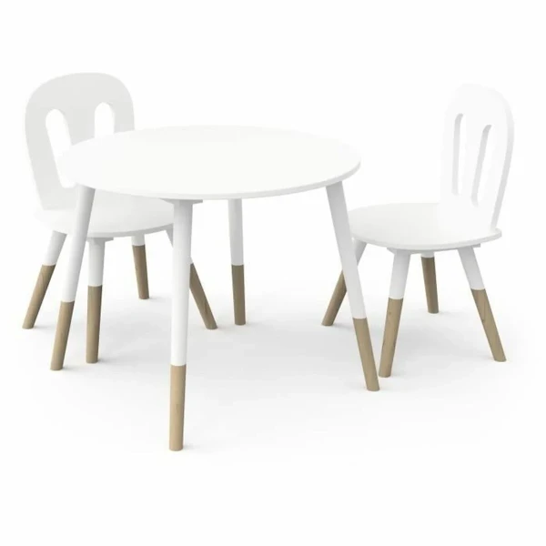 Conjunto de Mesa y Sillas para Niños Demeyere Blanco