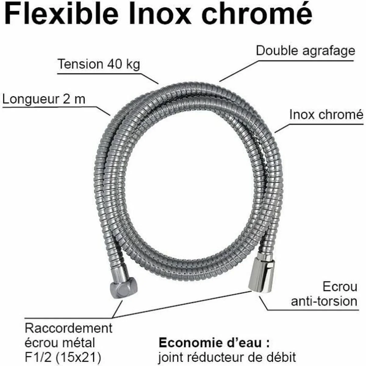 Manguera de Ducha Edouard Rousseau 2 m