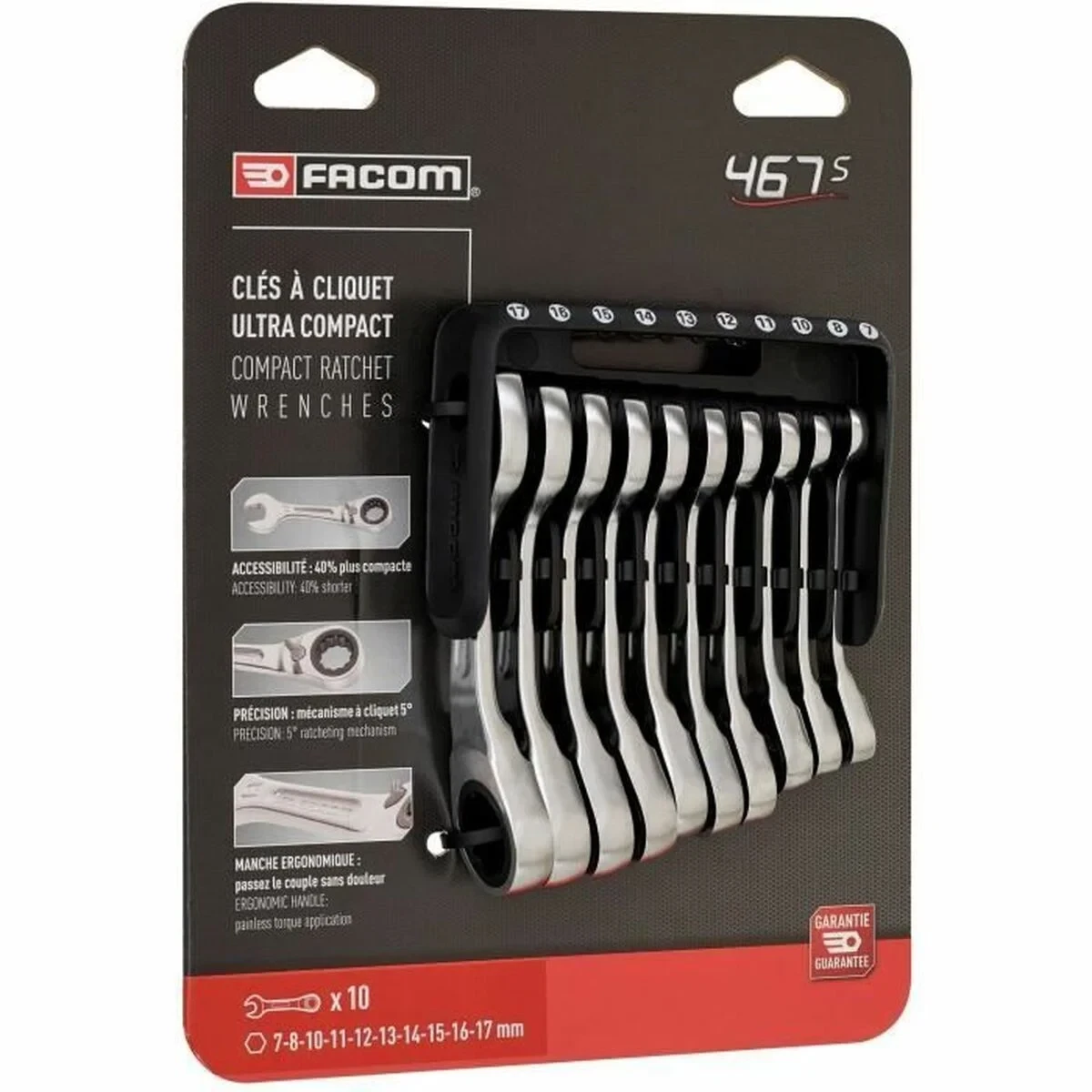Juego de llaves combinadas Facom 467BS.JP10PB