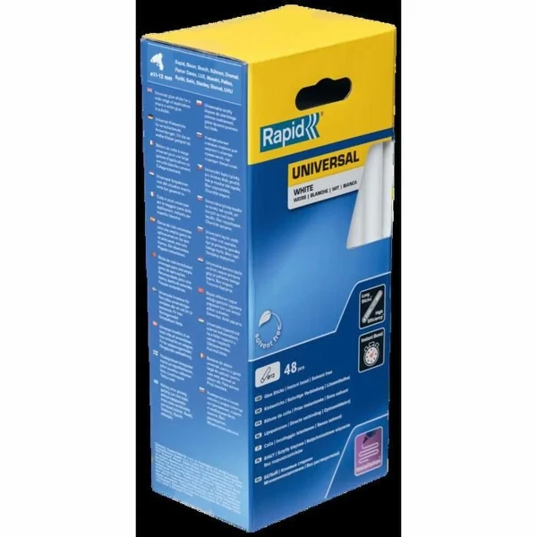 Barras de cola termofusible Rapid Rapid Blanco Ø 12 mm 48 Piezas