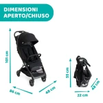 Carro de Paseo para Bebé Chicco Negro
