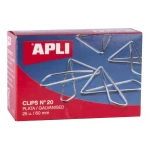 Clips Apli MARIPOSA Nº 20 Plateado Plata 60 mm (10 Unidades)