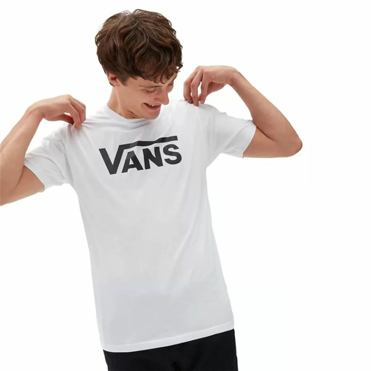 Camiseta de Manga Corta Hombre Vans Mn Classic Blanco Negro