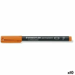 Rotulador permanente Staedtler 318-4 Naranja 0,6 mm 10 Piezas (10 Unidades)