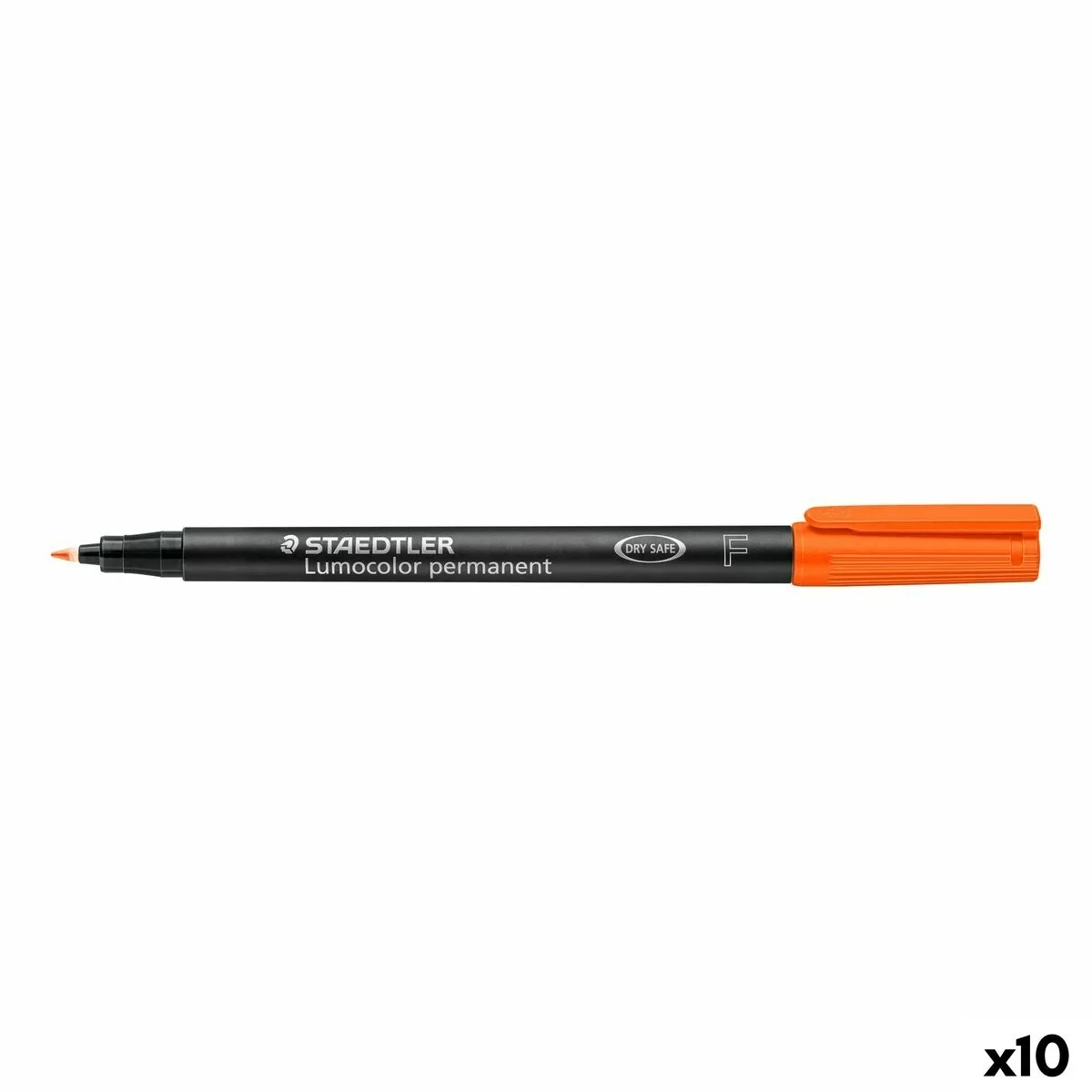 Rotulador permanente Staedtler 318-4 Naranja 0,6 mm 10 Piezas (10 Unidades)