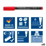 Rotulador permanente Staedtler 318-4 Naranja 0,6 mm 10 Piezas (10 Unidades)