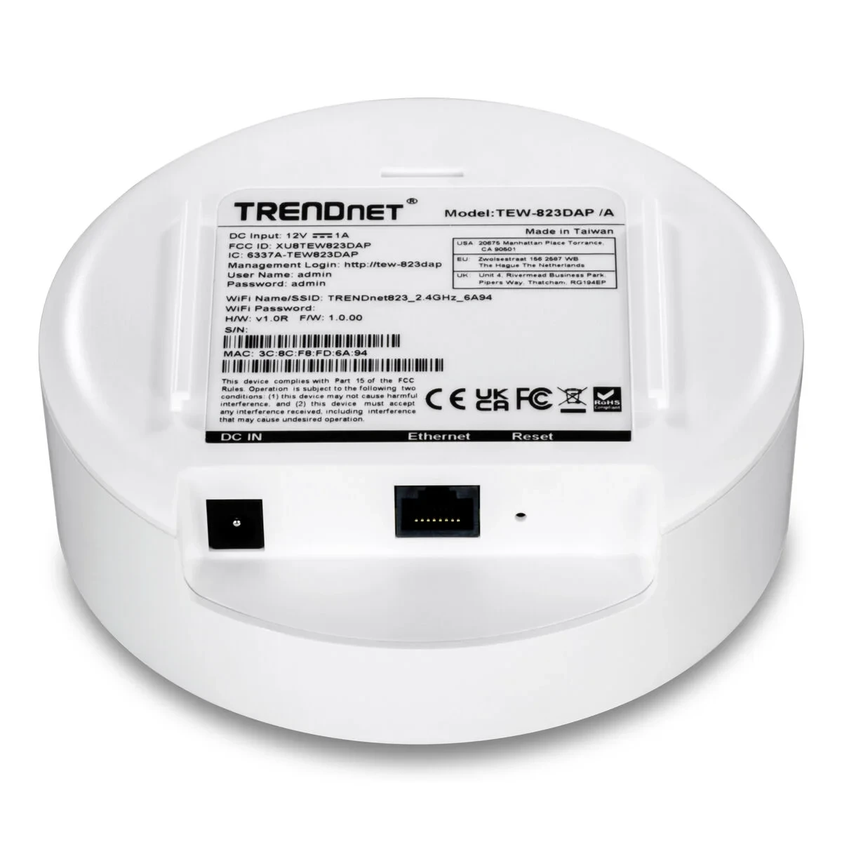 Router Trendnet TEW-823DAP Blanco RJ45 PoE x 1