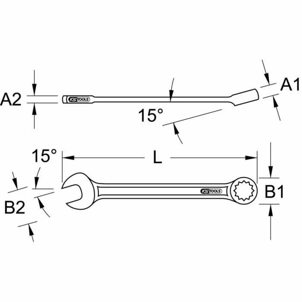 Llave combinada KS Tools