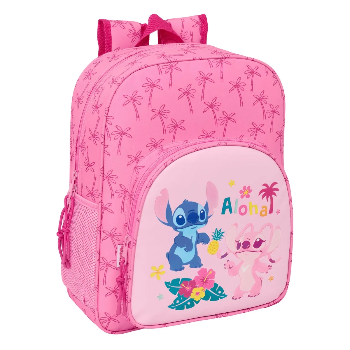 Mochila Escolar Lilo & Stitch Chill Rosa 32 x 38 x 12 cm