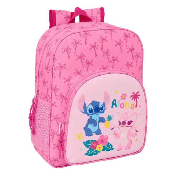 Mochila Escolar Lilo & Stitch Chill Rosa 32 x 38 x 12 cm