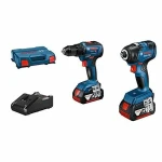 Set de taladro y accesorios BOSCH GDR 18V-200 + GSR 18V-55 + GBA 18V 2x4.0Ah + GAL 18V-40 18 V