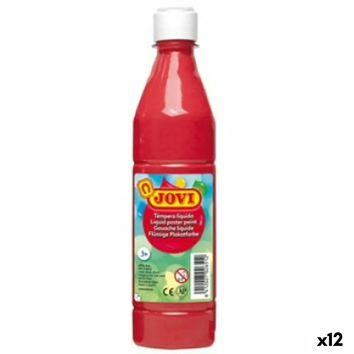 Témpera Jovi Bermellón 500 ml (12 Unidades)