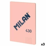 Libreta Milan SERIE 1918 Rosa A4 48 Hojas (3 Unidades)