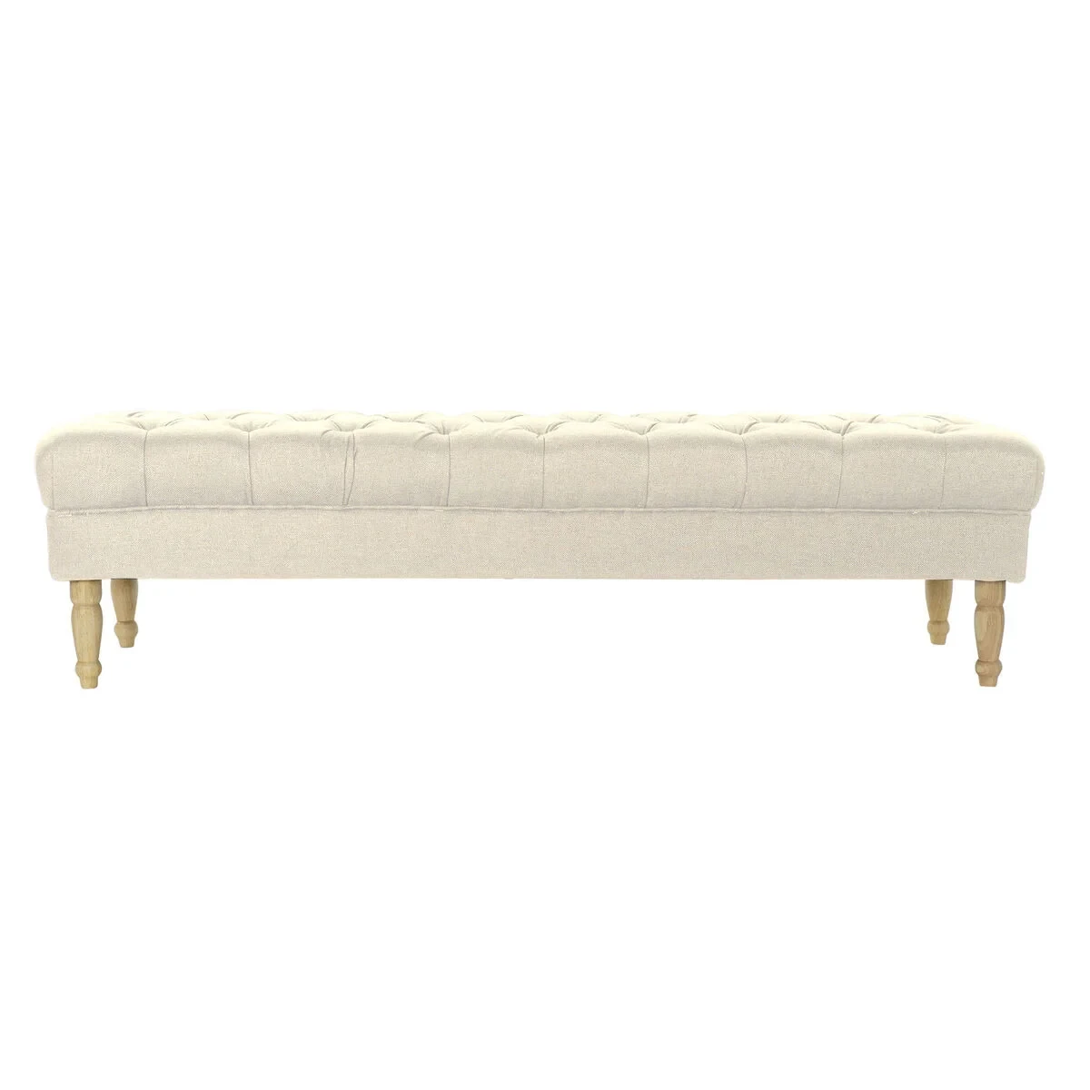 Banqueta Home ESPRIT Crema Poliéster Madera