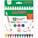 Set de Rotuladores Alpino Double Multicolor 12 Piezas (24 Unidades)