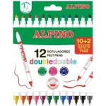 Set de Rotuladores Alpino Double Multicolor 12 Piezas (24 Unidades)