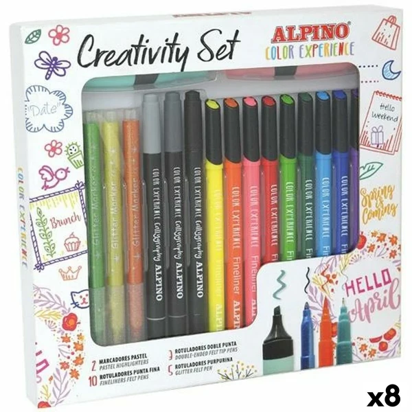 Set de Rotuladores Alpino CREATIVITY COLOR EXPERIENCE Multicolor 20 Piezas (8 Unidades)