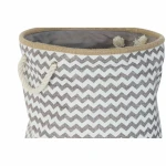Cesta Decorativa DKD Home Decor Blanco Gris Yute Jute