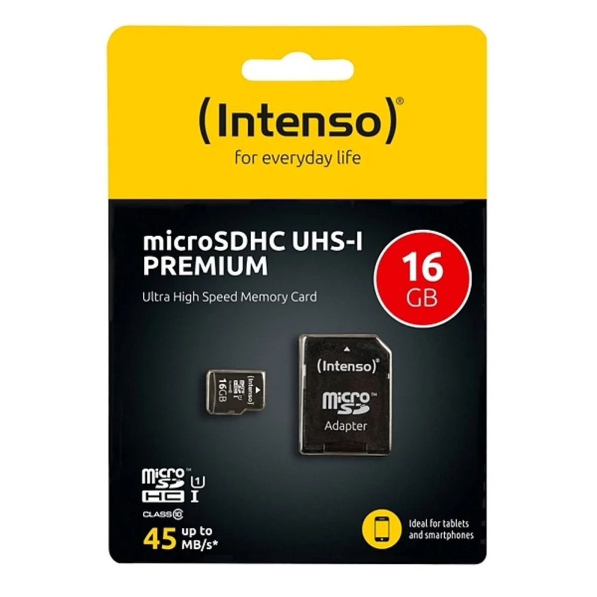 Tarjeta de Memoria Micro SD con Adaptador INTENSO 34234 UHS-I Premium