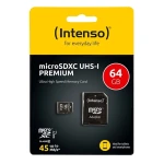 Tarjeta de Memoria Micro SD con Adaptador INTENSO 34234 UHS-I XC Premium