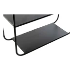 Estantería de Baño DKD Home Decor Cristal Negro Metal (32 x 12 x 65 cm)